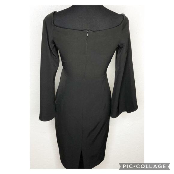 Bardot Ava black off shoulder flared sleeve sheath dress size US 6 / Small - Picture 15 of 16